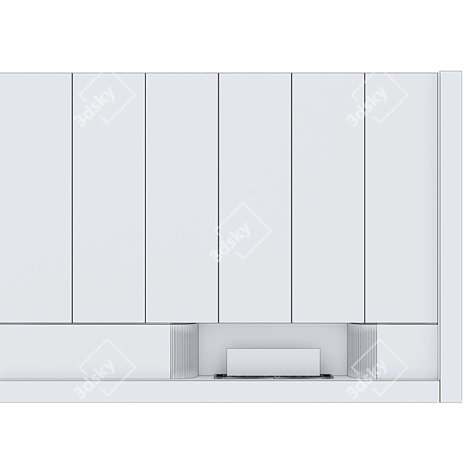 Minimalist Wall Fireplace 3D model image 4