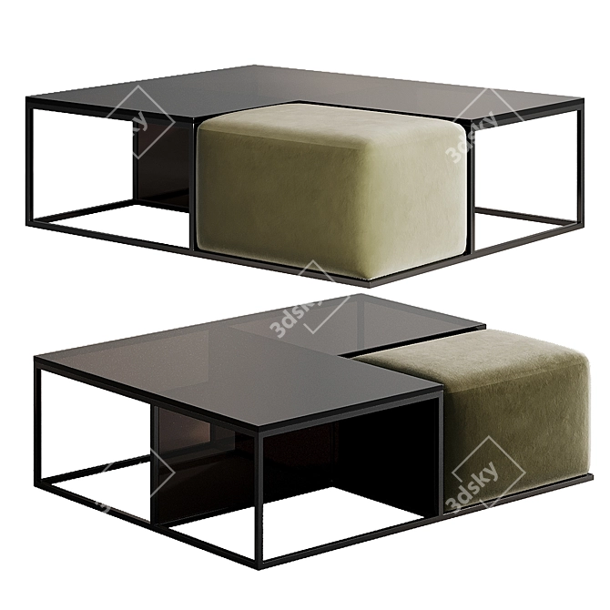 Sophisticated Area Coffee Table 3D model image 2