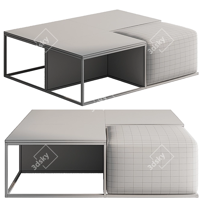 Sophisticated Area Coffee Table 3D model image 4