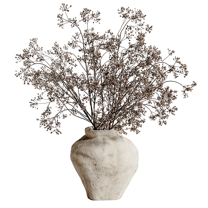 Elegant Plants Bouquet Vase 41 3D model image 2