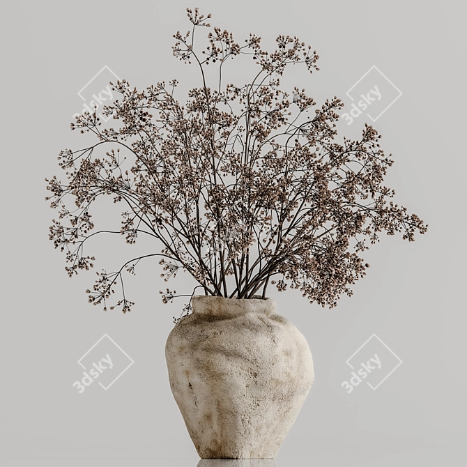 Elegant Plants Bouquet Vase 41 3D model image 3