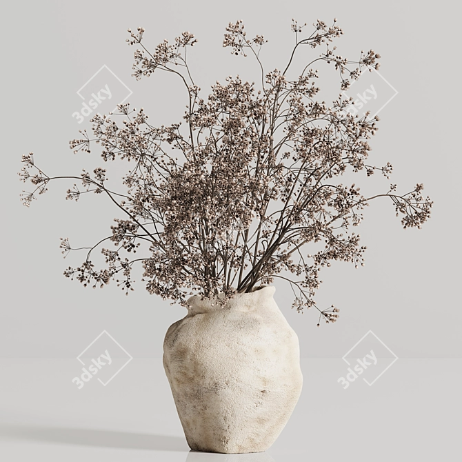 Elegant Plants Bouquet Vase 41 3D model image 4