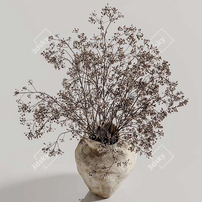 Elegant Plants Bouquet Vase 41 3D model image 5