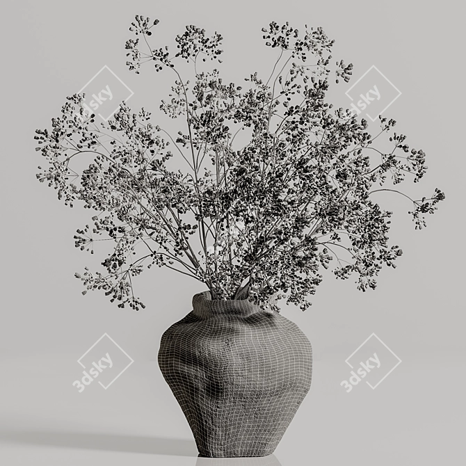 Elegant Plants Bouquet Vase 41 3D model image 8