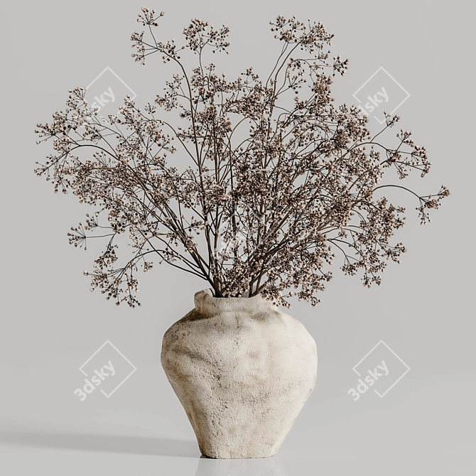 Elegant Plants Bouquet Vase 41 3D model image 9