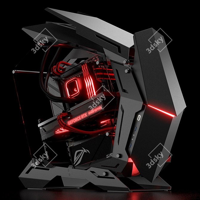 Animated RGB Gaming PC Kit 3D model image 2