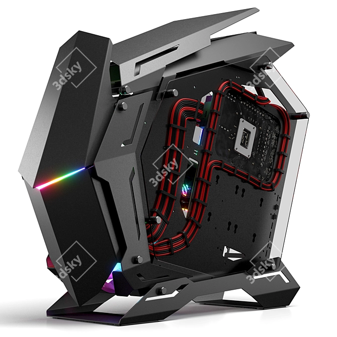 Animated RGB Gaming PC Kit 3D model image 5