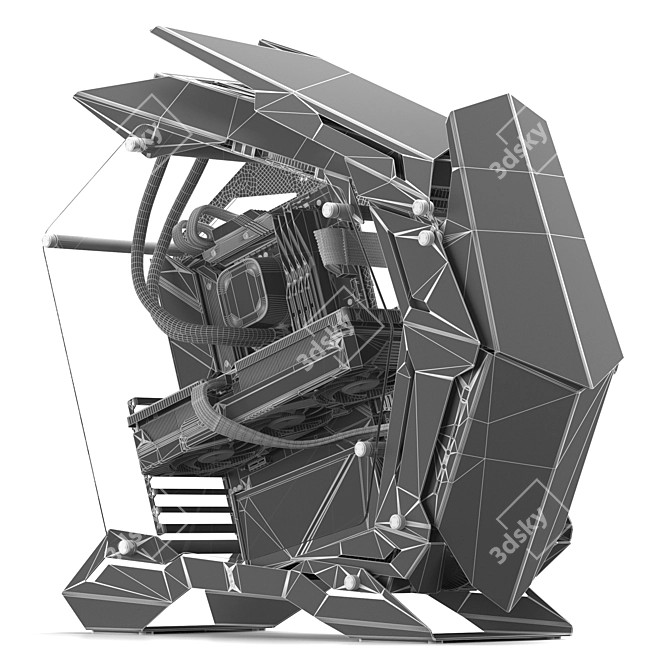 Animated RGB Gaming PC Kit 3D model image 7