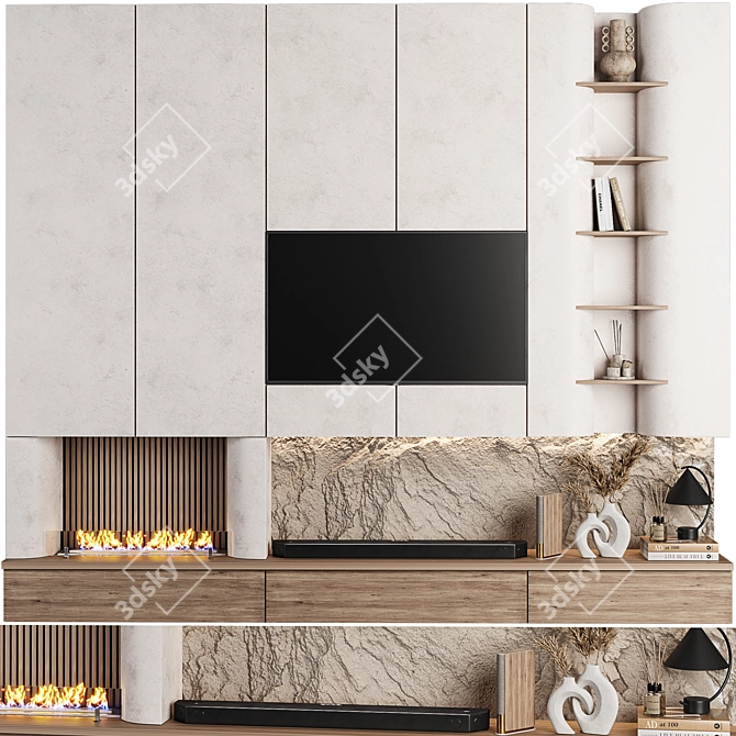 Modern TV Wall Mount 3 3D model image 1