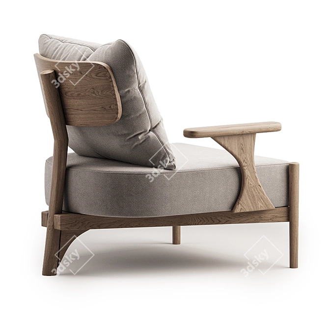 Elegant Modern Armchair Design 3D model image 3