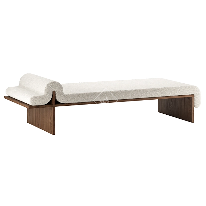 Sculptural Modern Melt Daybed 3D model image 4