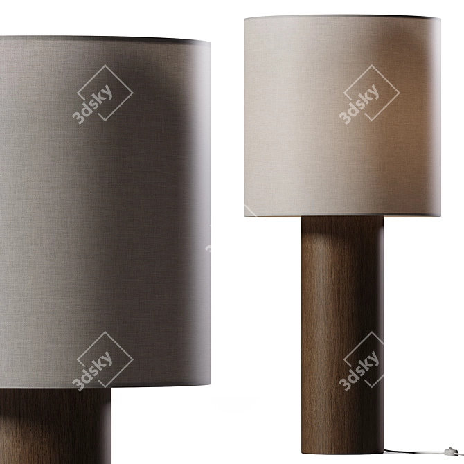 Modern Solid Metal Floor Lamp 3D model image 1