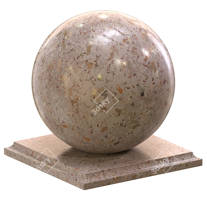 Granite Stone Seamless PBR Texture 3D model image 7