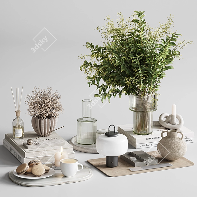 Elegant Decor Set H86 3D model image 6