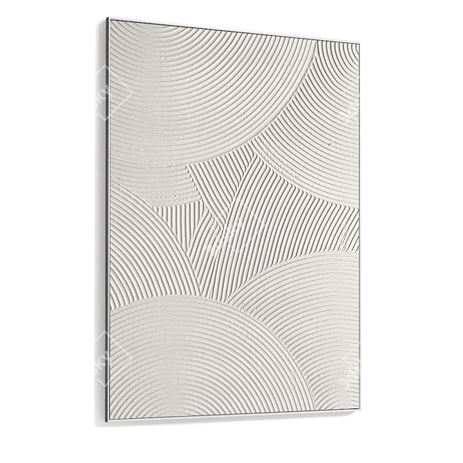 Plaster Textured Dual Photo Frame 3D model image 4