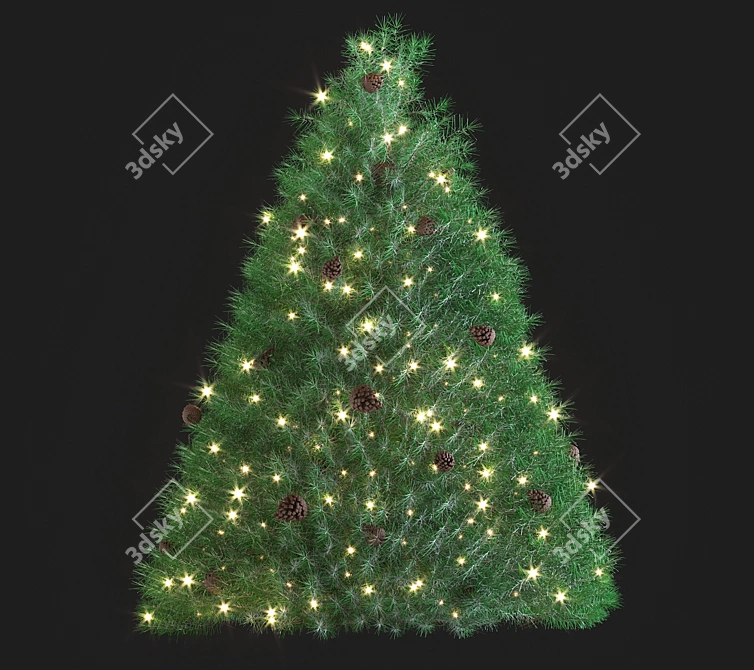 Snowy Pine Christmas Tree 2016 3D model image 1