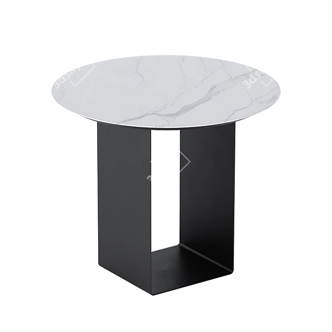 Sleek Reflex Bedside Table 3D model image 2