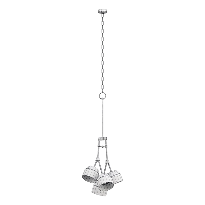 Elegant Forchette Pendant Light 3D model image 3