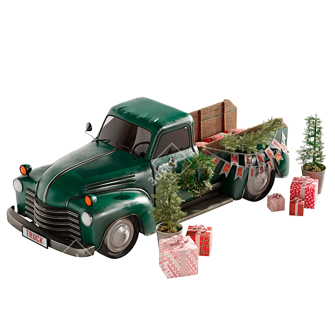 Christmas Truck Model Kit 3D model image 1