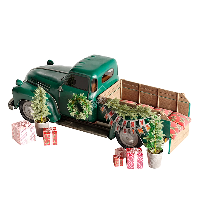 Christmas Truck Model Kit 3D model image 2