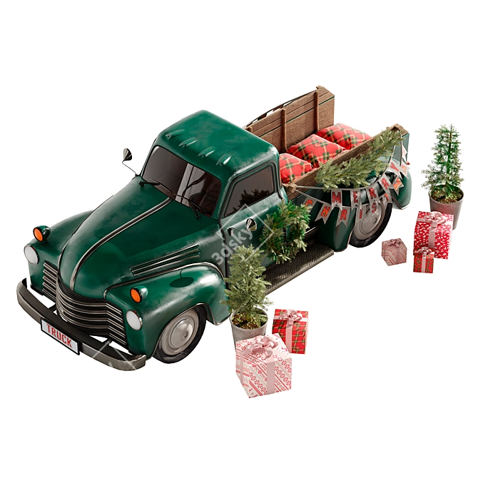 Christmas Truck Model Kit 3D model image 3