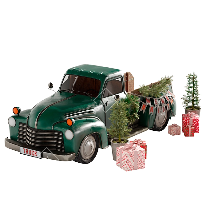 Christmas Truck Model Kit 3D model image 4