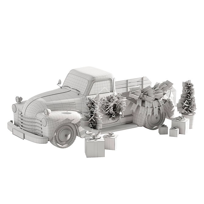 Christmas Truck Model Kit 3D model image 6