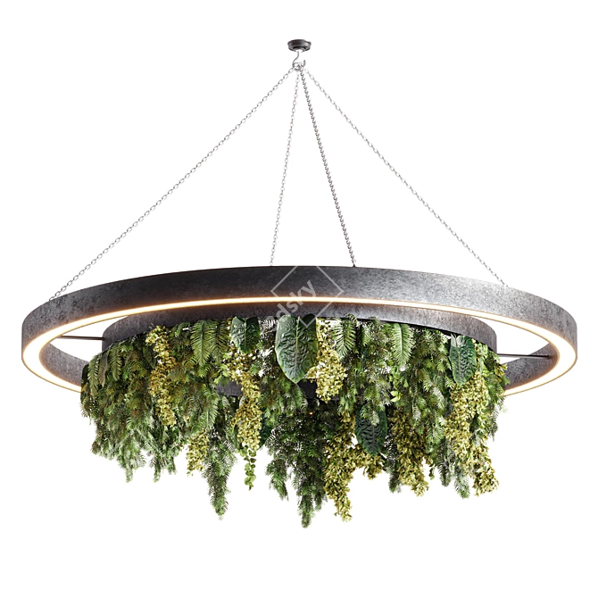 Premium Hanging Plant Decor 3D model image 4