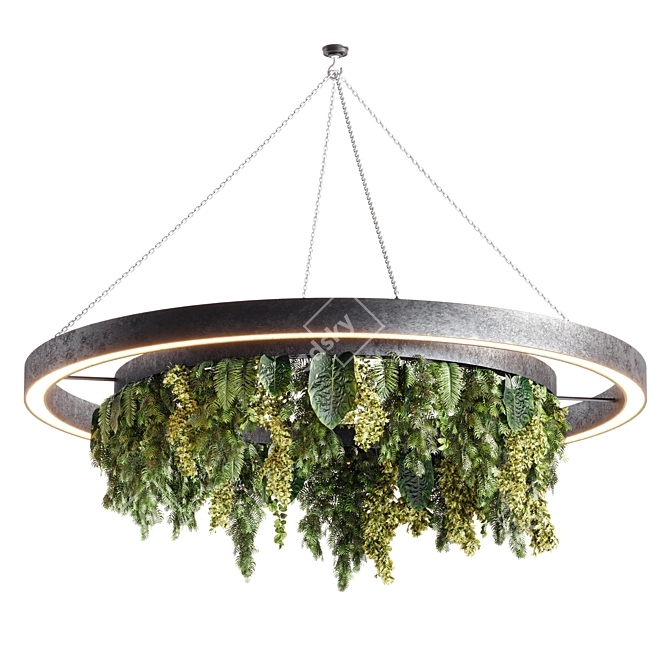 Premium Hanging Plant Decor 3D model image 5