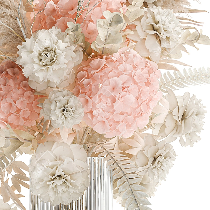 Luxury Dried Flower Bouquet 3D model image 2