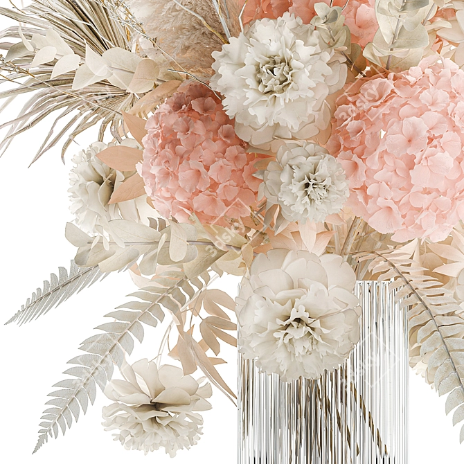 Luxury Dried Flower Bouquet 3D model image 4