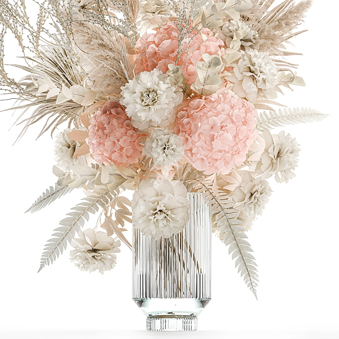 Luxury Dried Flower Bouquet 3D model image 5