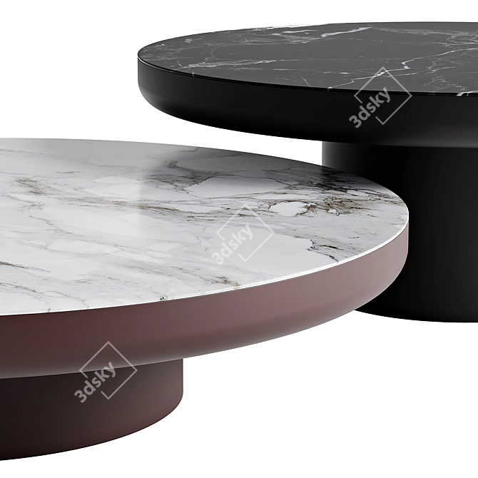 Minotti Brady Coffee Tables - Variety of Sizes 3D model image 3