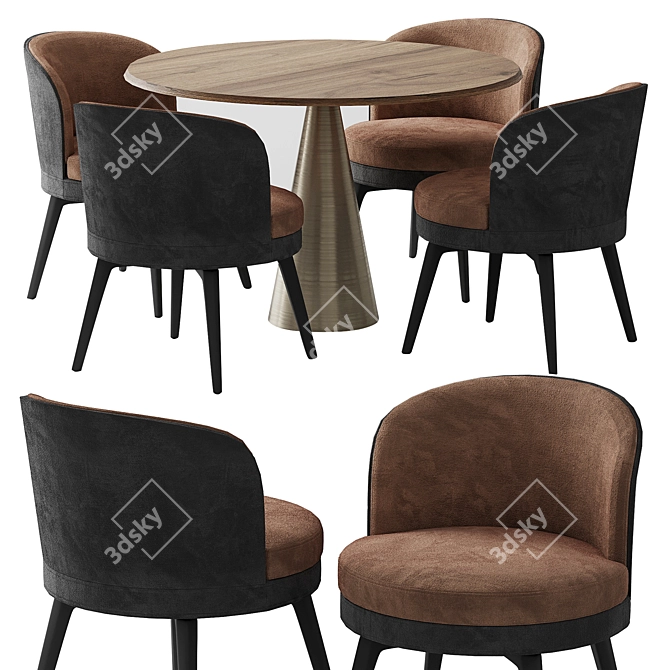 Luxury Fendi Dining Chair 3D model image 1