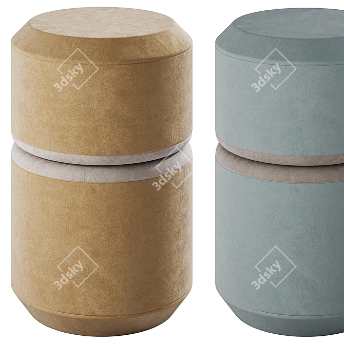 Elegant Yoyo Bedside Tables 3D model image 2