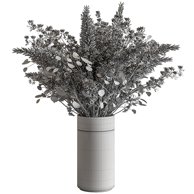 Fresh Green Branch Bouquet 3D model image 3