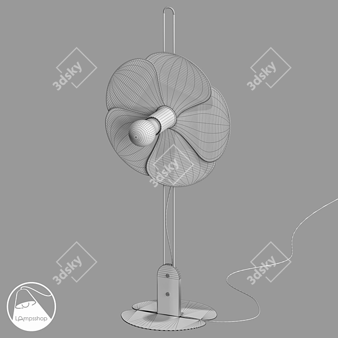 Modern Breeze Mini Table Lamp 3D model image 2