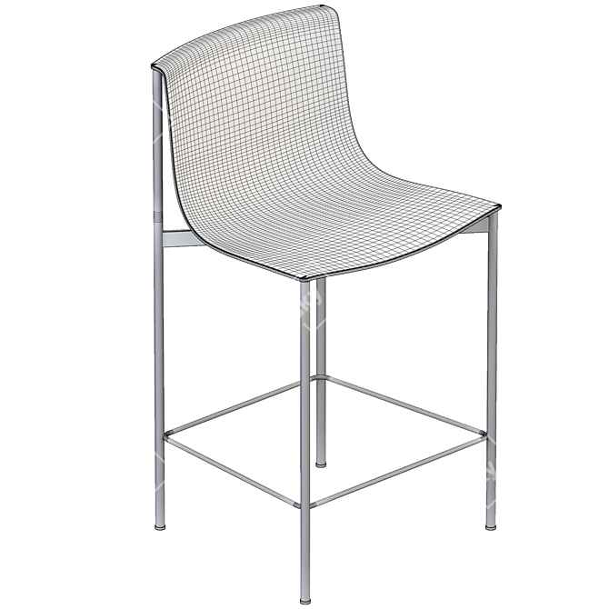 Sleek Ombra Counter Stool - 2022 3D model image 4