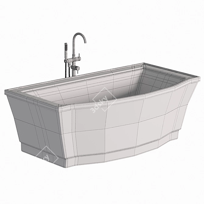 American Standard Freestanding Soaking Tub 3D model image 3