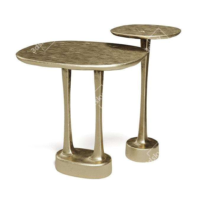 Metal Mushroom Henge Table Stand 3D model image 4