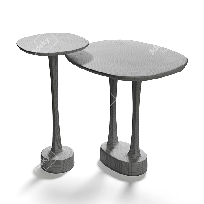 Metal Mushroom Henge Table Stand 3D model image 5