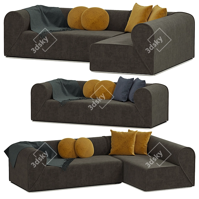 Modern Heartbreaker Sofa: 2017 Edition 3D model image 2