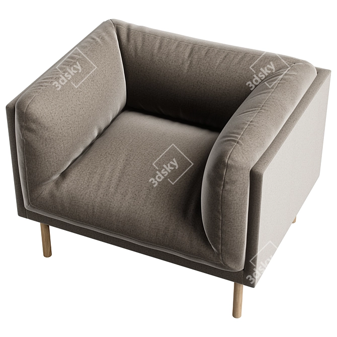 Bolia Paste Armchair Modern Design 3D model image 5