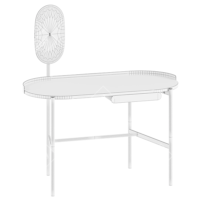 Elegant Vanity Table by Calligaris 3D model image 2