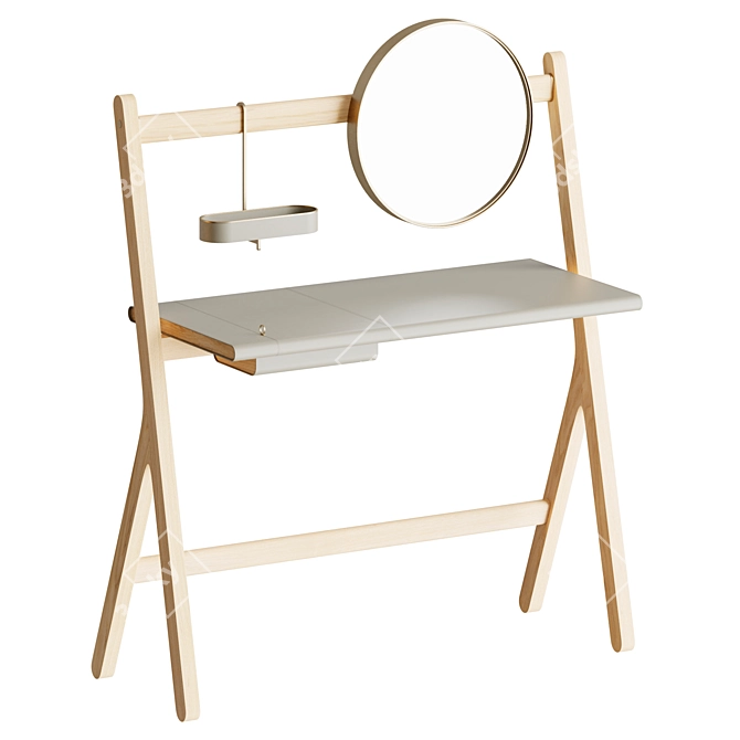 Elegant REN Vanity Table 3D model image 1