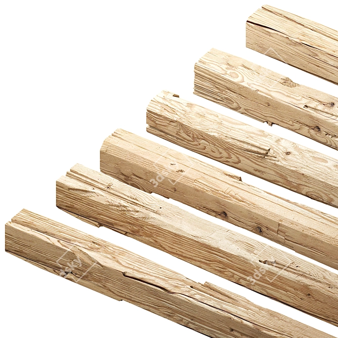  Set of Old Logs 15 3D model image 2