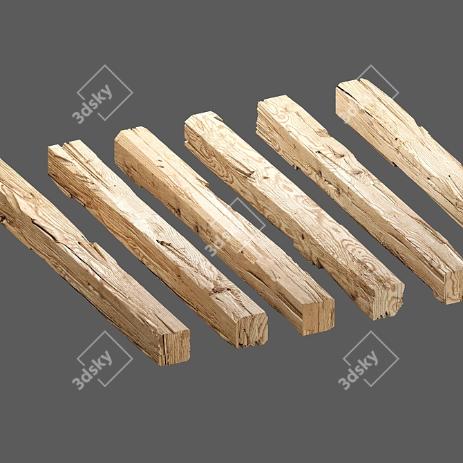  Set of Old Logs 15 3D model image 3