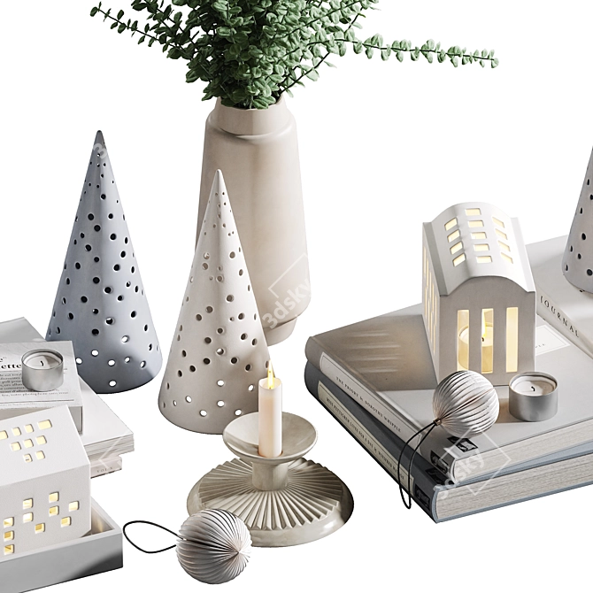 Scandinavian Style Christmas Decor Set 3D model image 2