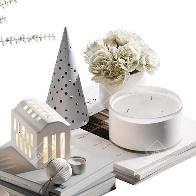 Scandinavian Style Christmas Decor Set 3D model image 3