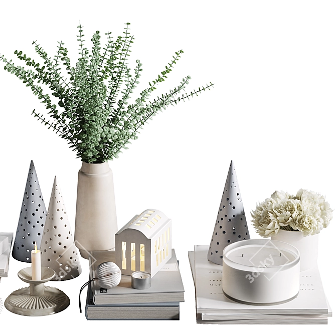 Scandinavian Style Christmas Decor Set 3D model image 4